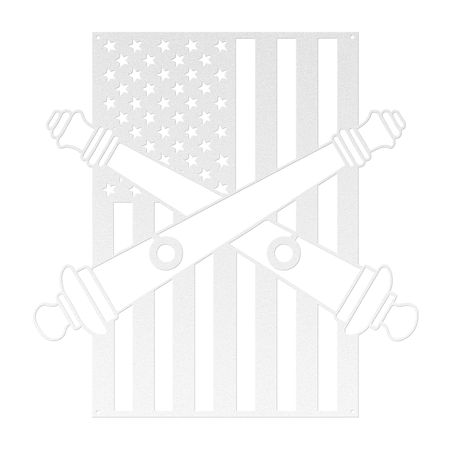 U.S. Army Artillery Crossed Cannons | American Flag Tribute - MAIKERU STUDIO