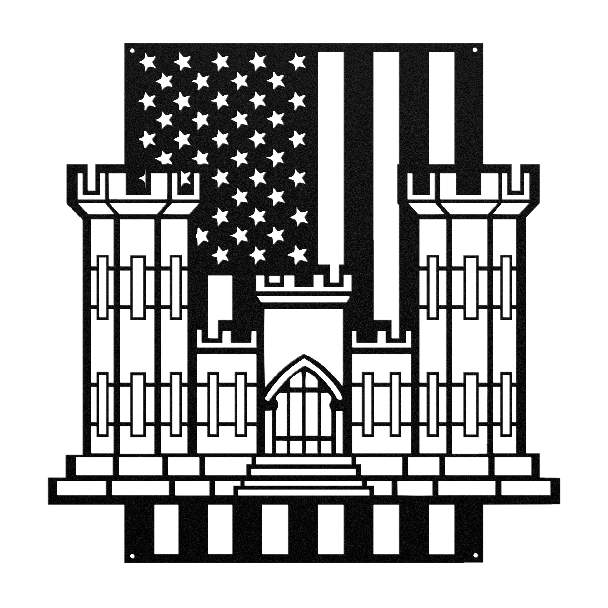 U.S. Army Corps of Engineers Corps Castle | American Flag Tribute - MAIKERU STUDIO