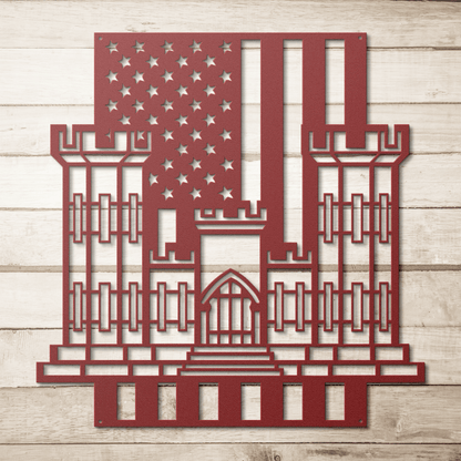 U.S. Army Corps of Engineers Corps Castle | American Flag Tribute - MAIKERU STUDIO