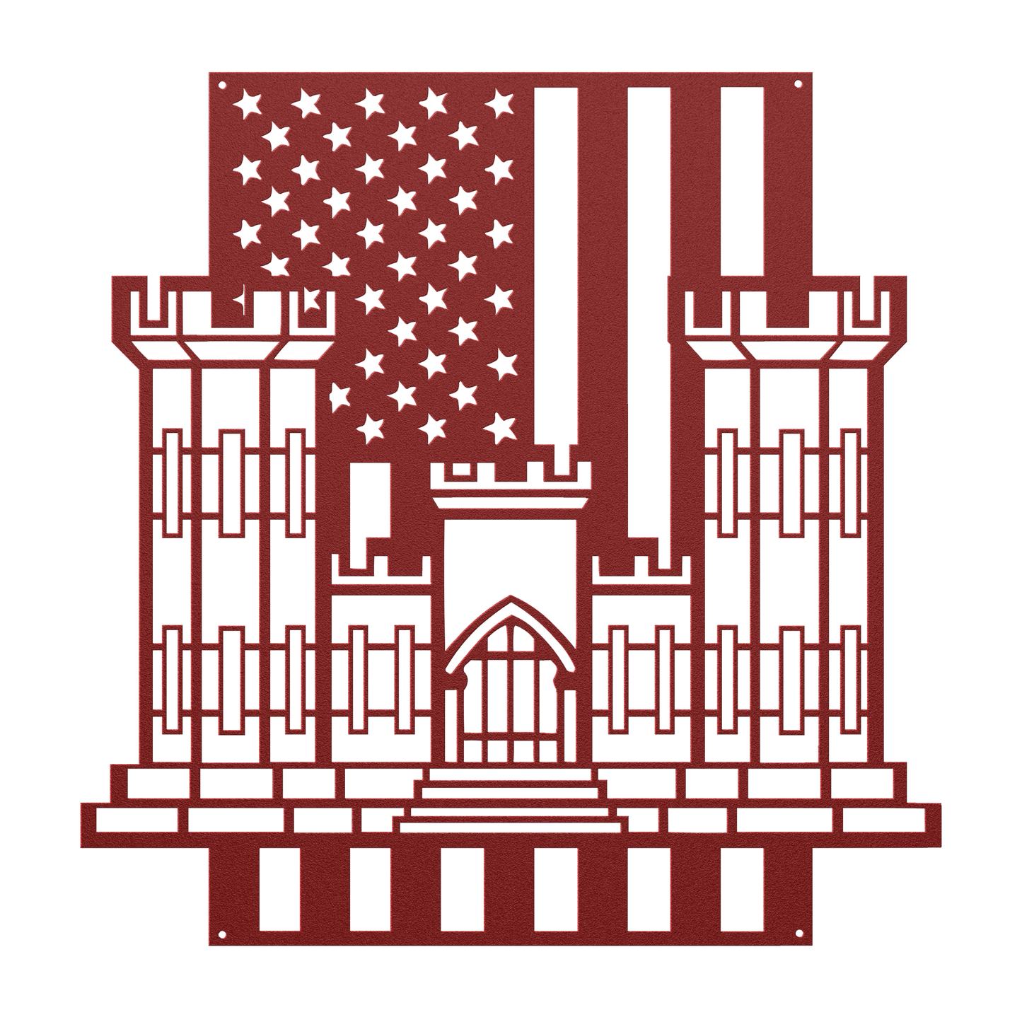 U.S. Army Corps of Engineers Corps Castle | American Flag Tribute - MAIKERU STUDIO