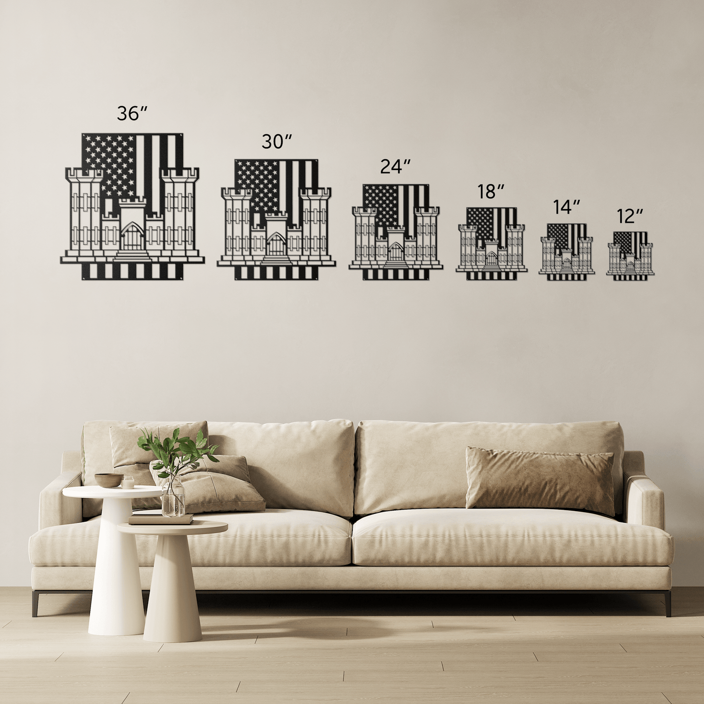 U.S. Army Corps of Engineers Corps Castle | American Flag Tribute - MAIKERU STUDIO