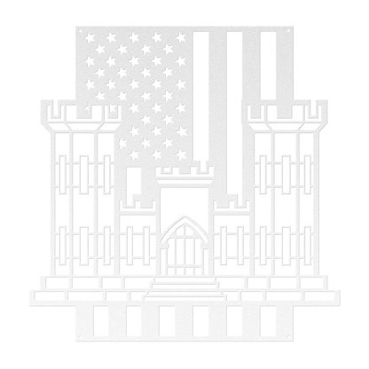U.S. Army Corps of Engineers Corps Castle | American Flag Tribute - MAIKERU STUDIO