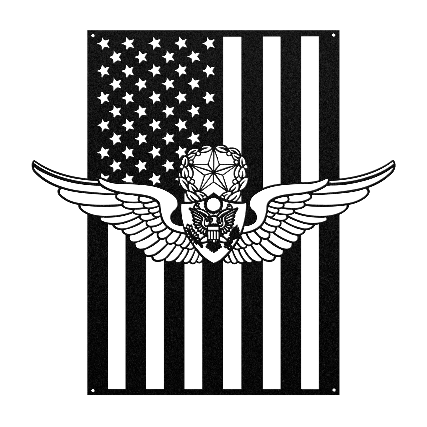 U.S. Army Master Aircrew Wings | American Flag Tribute - MAIKERU STUDIO