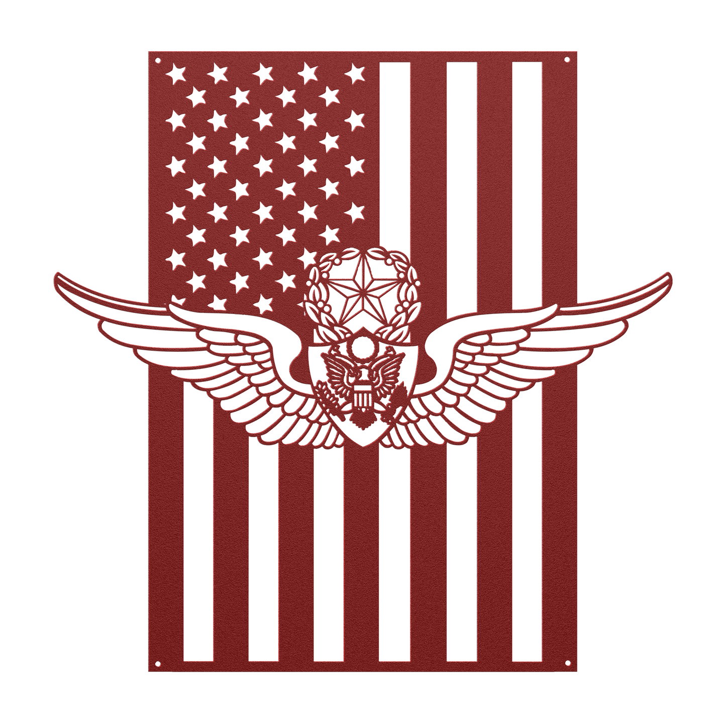 U.S. Army Master Aircrew Wings | American Flag Tribute - MAIKERU STUDIO