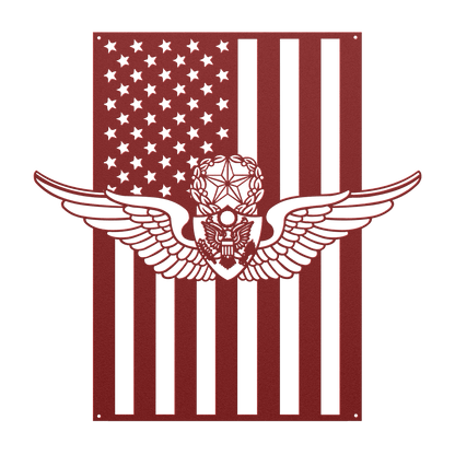 U.S. Army Master Aircrew Wings | American Flag Tribute - MAIKERU STUDIO