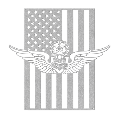 U.S. Army Master Aircrew Wings | American Flag Tribute - MAIKERU STUDIO