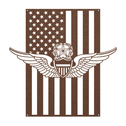 U.S. Army Master Aviation Wings | American Flag Tribute - MAIKERU STUDIO