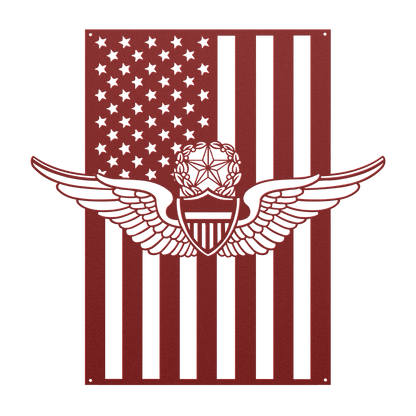 U.S. Army Master Aviation Wings | American Flag Tribute - MAIKERU STUDIO
