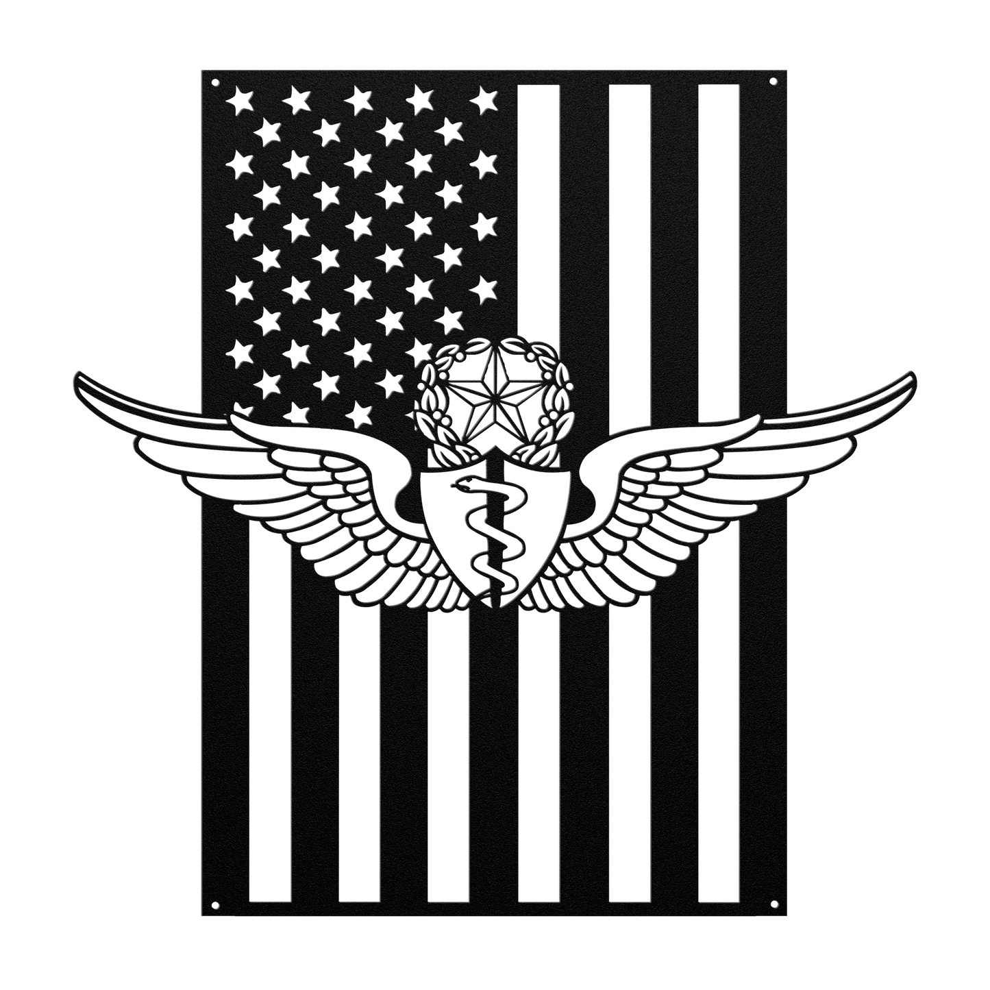 U.S. Army Master Flight Surgeon Wings | American Flag Tribute - MAIKERU STUDIO