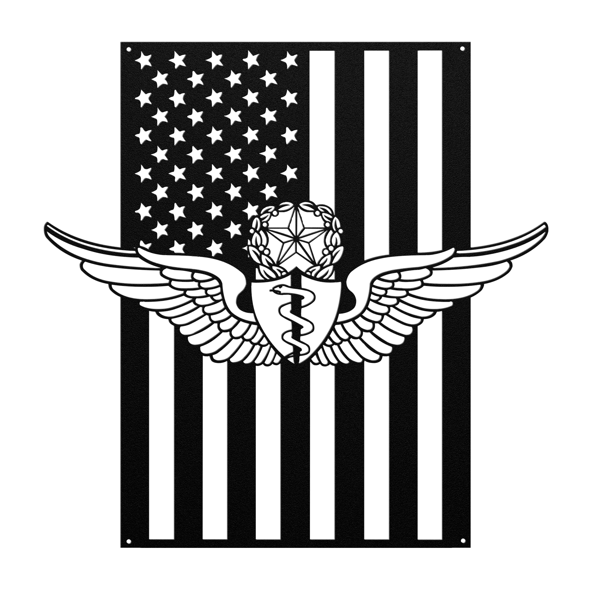 U.S. Army Master Flight Surgeon Wings | American Flag Tribute - MAIKERU STUDIO