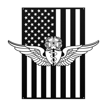 U.S. Army Master Flight Surgeon Wings | American Flag Tribute - MAIKERU STUDIO