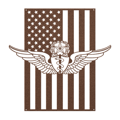 U.S. Army Master Flight Surgeon Wings | American Flag Tribute - MAIKERU STUDIO