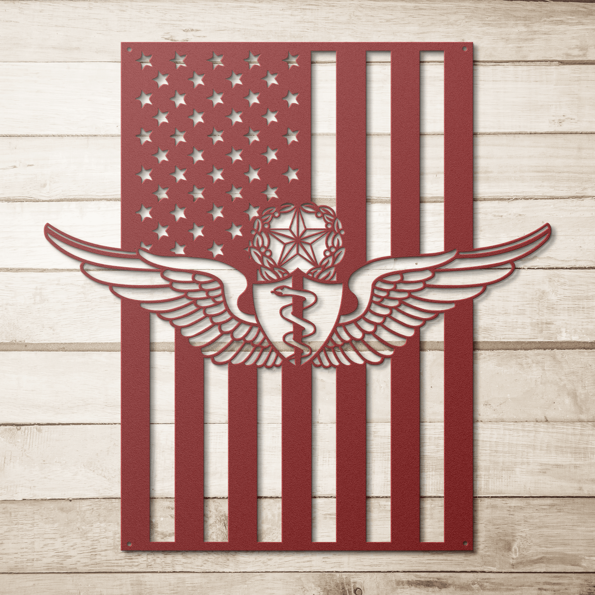 U.S. Army Master Flight Surgeon Wings | American Flag Tribute - MAIKERU STUDIO