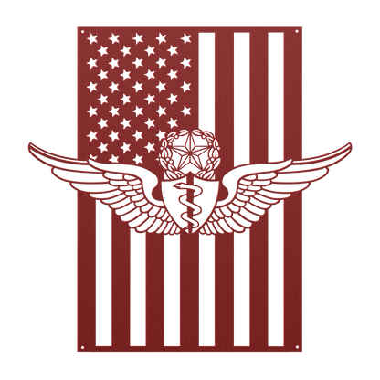 U.S. Army Master Flight Surgeon Wings | American Flag Tribute - MAIKERU STUDIO