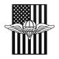 U.S. Army Parachute Rigger Wings | American Flag Tribute - MAIKERU STUDIO