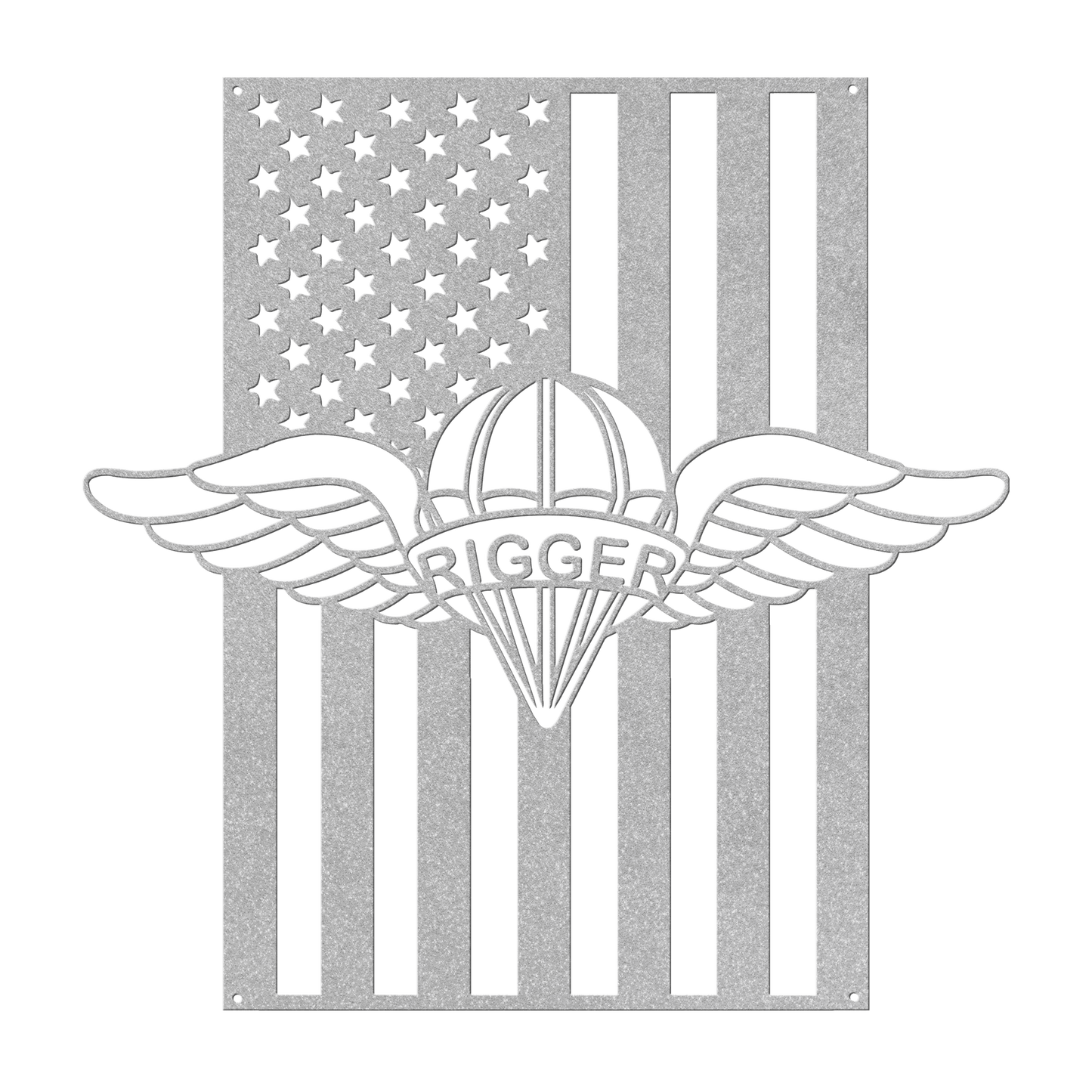 U.S. Army Parachute Rigger Wings | American Flag Tribute - MAIKERU STUDIO
