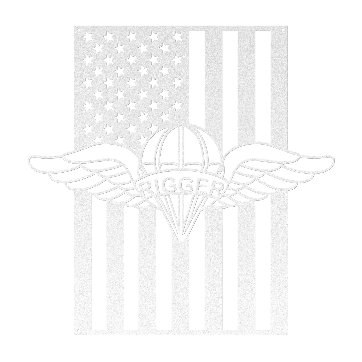 U.S. Army Parachute Rigger Wings | American Flag Tribute - MAIKERU STUDIO