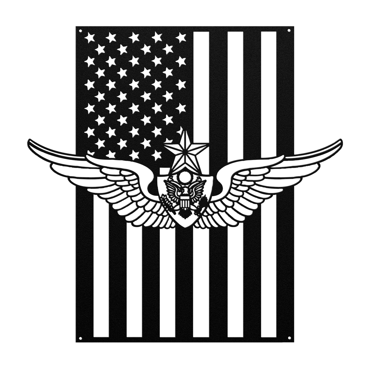 U.S. Army Senior Aircrew Wings | American Flag Tribute - MAIKERU STUDIO