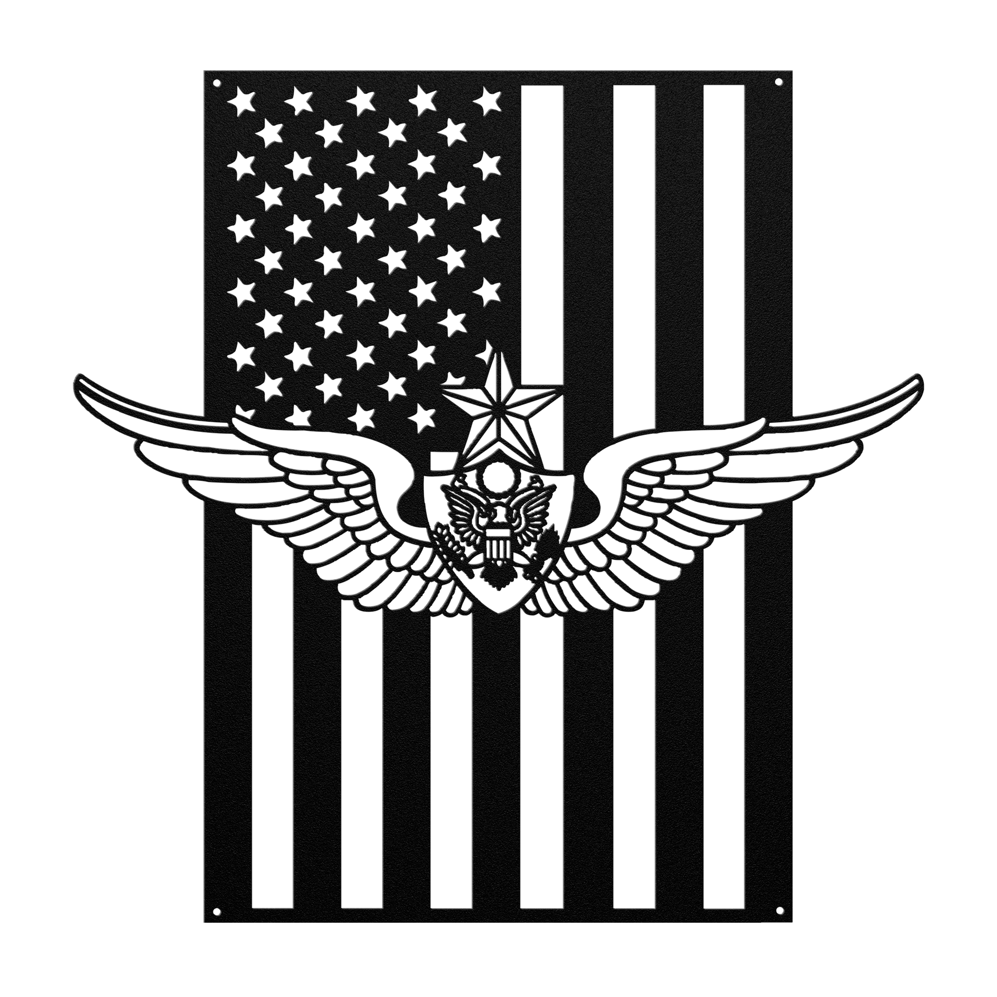 U.S. Army Senior Aircrew Wings | American Flag Tribute - MAIKERU STUDIO
