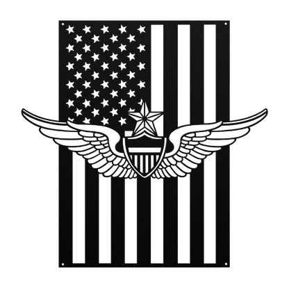 U.S. Army Senior Aviation wings | American Flag Tribute - MAIKERU STUDIO