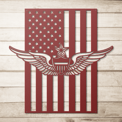 U.S. Army Senior Aviation wings | American Flag Tribute - MAIKERU STUDIO