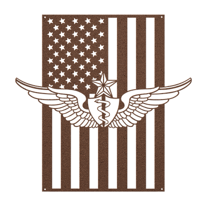 U.S. Army Senior Flight Surgeon Wings | American Flag Tribute - MAIKERU STUDIO