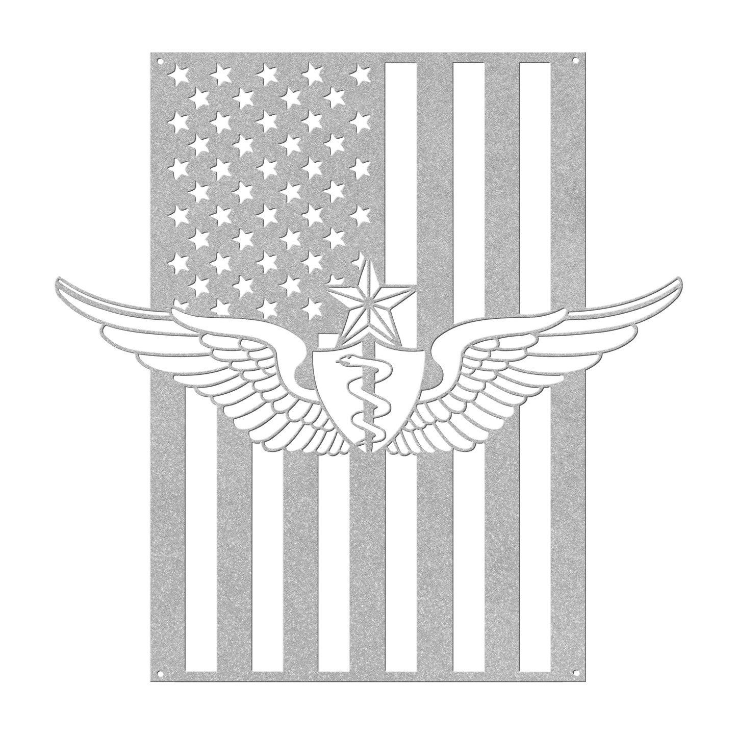 U.S. Army Senior Flight Surgeon Wings | American Flag Tribute - MAIKERU STUDIO