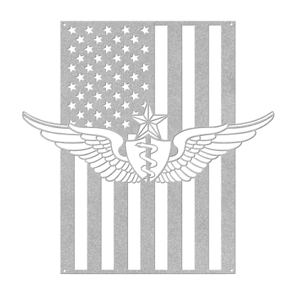 U.S. Army Senior Flight Surgeon Wings | American Flag Tribute - MAIKERU STUDIO
