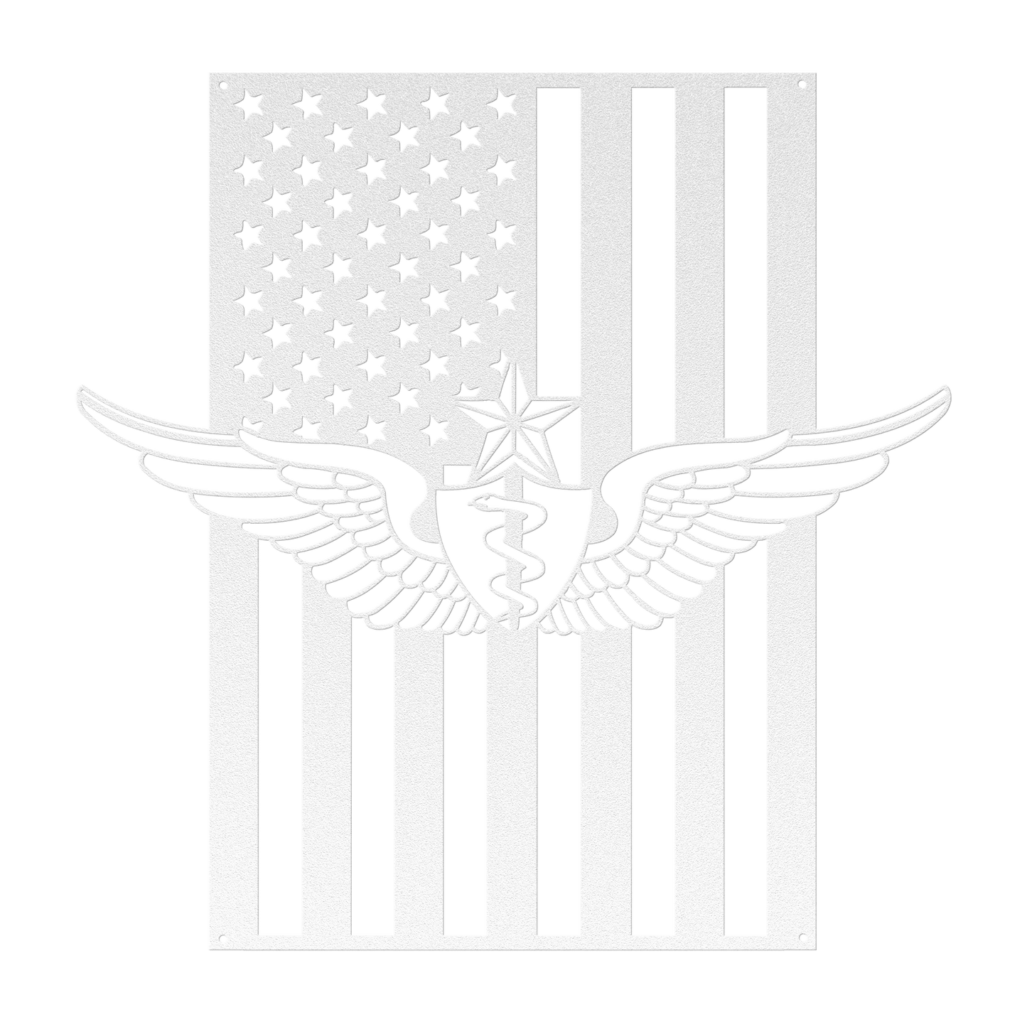 U.S. Army Senior Flight Surgeon Wings | American Flag Tribute - MAIKERU STUDIO