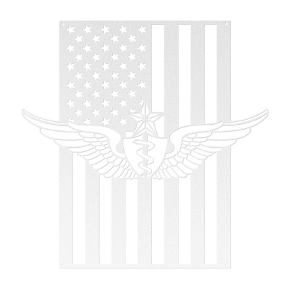 U.S. Army Senior Flight Surgeon Wings | American Flag Tribute - MAIKERU STUDIO
