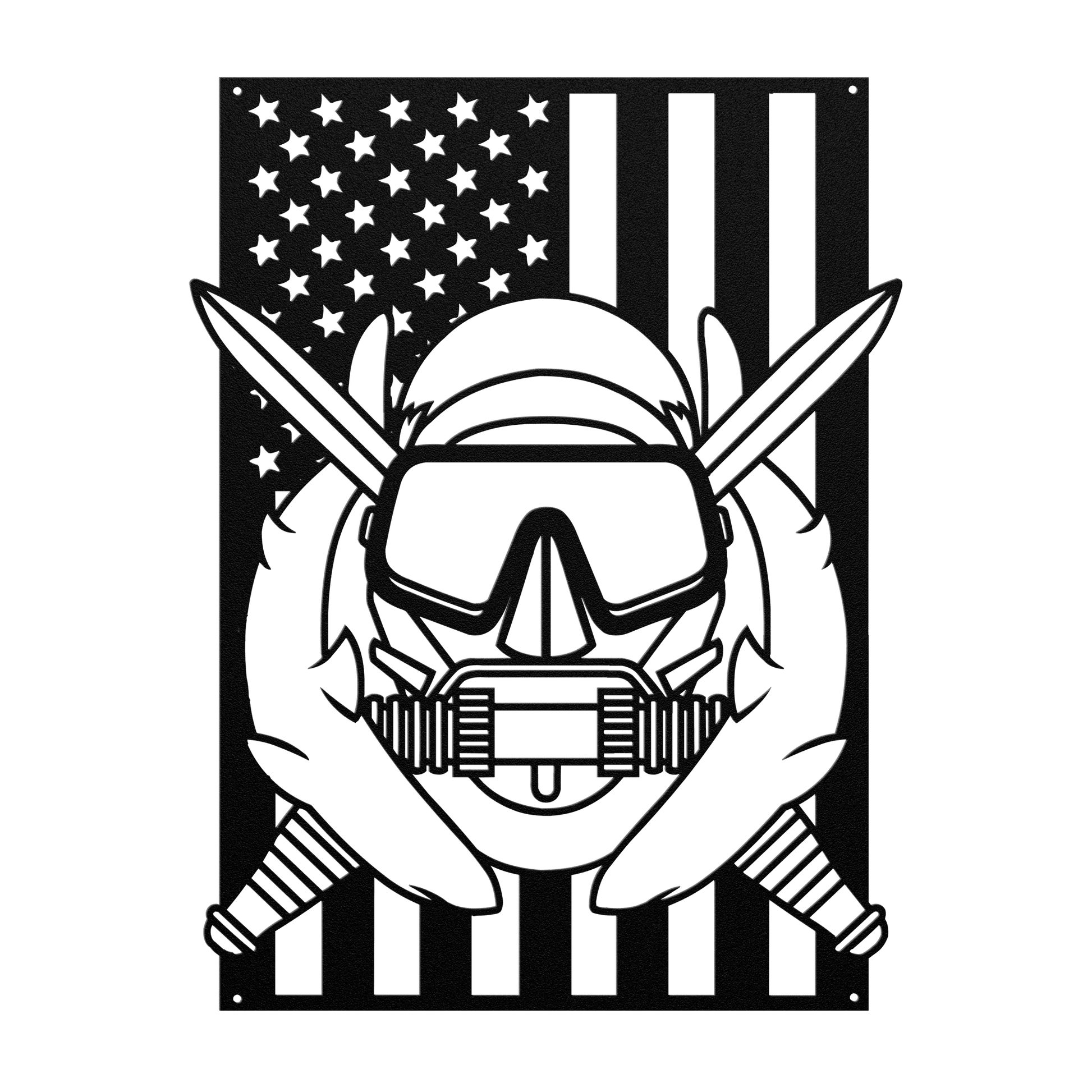 U.S. Army Special Operations Diver Badge | American Flag Tribute - MAIKERU STUDIO