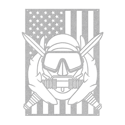 U.S. Army Special Operations Diver Badge | American Flag Tribute - MAIKERU STUDIO