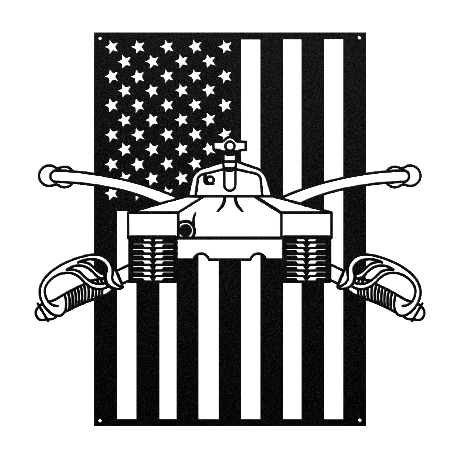 U.S. Army Armor Insignia | American Flag Tribute - MAIKERU STUDIO