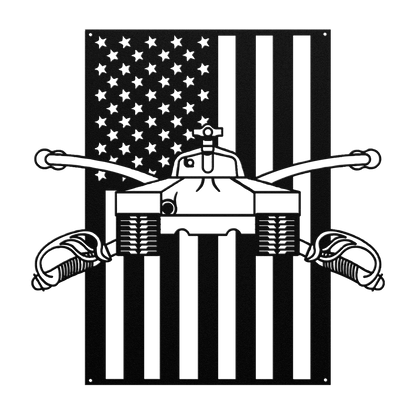 U.S. Army Armor Insignia | American Flag Tribute - MAIKERU STUDIO