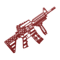 US M4 Assault Rifle Covered in American Flag Metal Wall Art - MAIKERU STUDIO