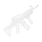 US M4 Assault Rifle Covered in American Flag Metal Wall Art - MAIKERU STUDIO