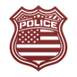 US Police Shield With The American Flag Metal Wall Art - MAIKERU STUDIO