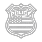 US Police Shield With The American Flag Metal Wall Art - MAIKERU STUDIO
