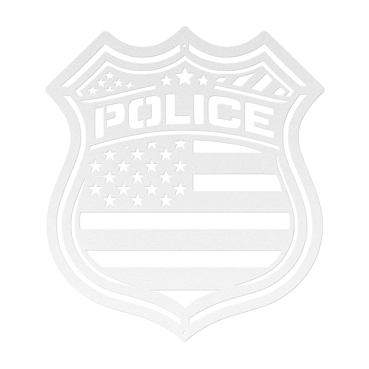 US Police Shield With The American Flag Metal Wall Art - MAIKERU STUDIO