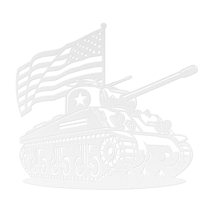 WWll Sherman Tank Metal Wall Art | Patriotic Tribute to U.S. Army Armor - MAIKERU STUDIO