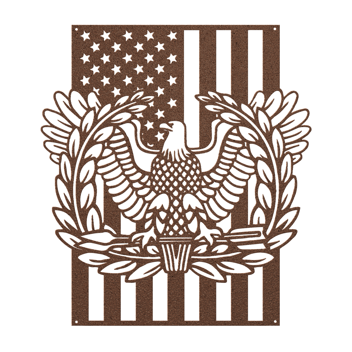 Warrant Officer Rising Eagle Tribute Metal Wall Art | American Flag - MAIKERU STUDIO