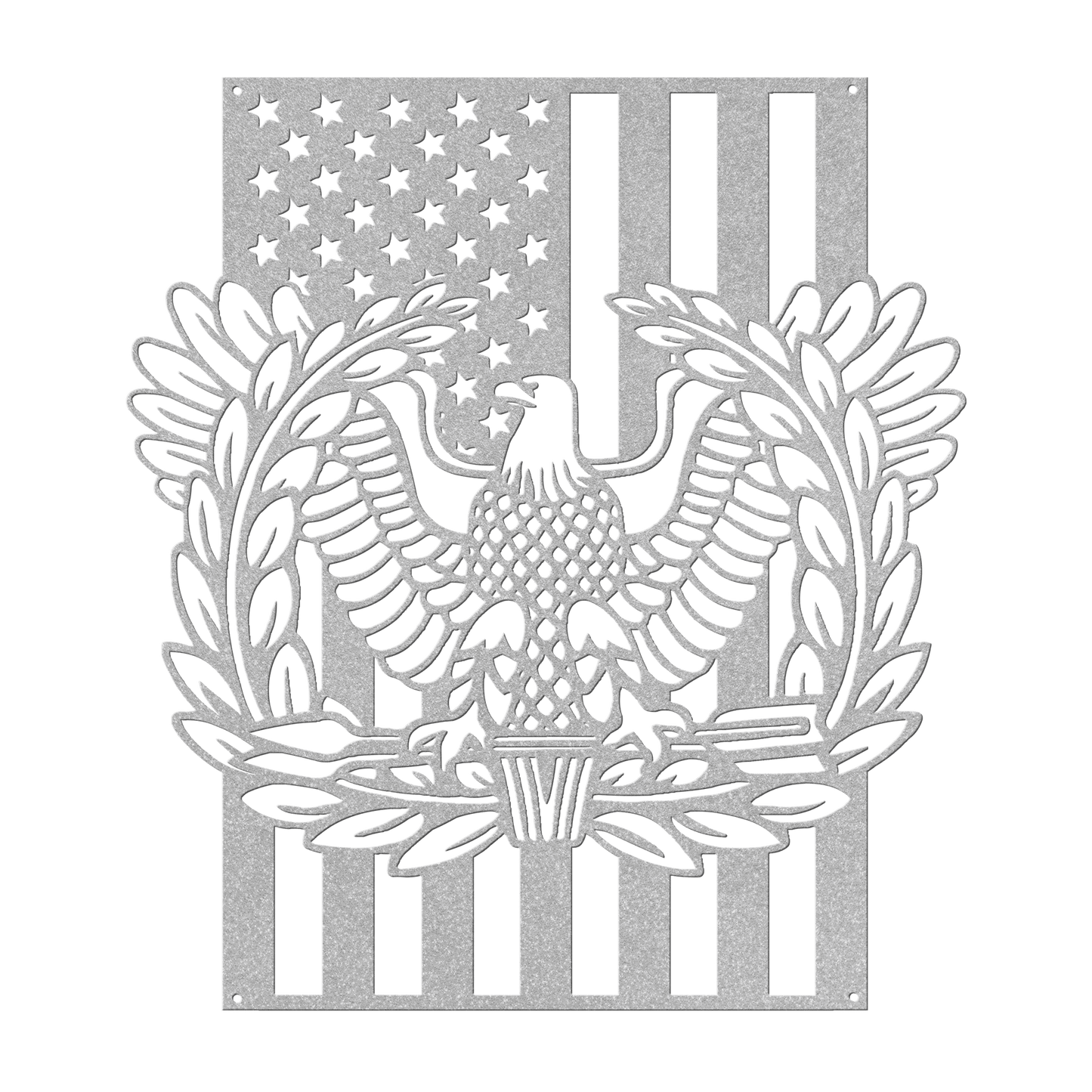 Warrant Officer Rising Eagle Tribute Metal Wall Art | American Flag - MAIKERU STUDIO