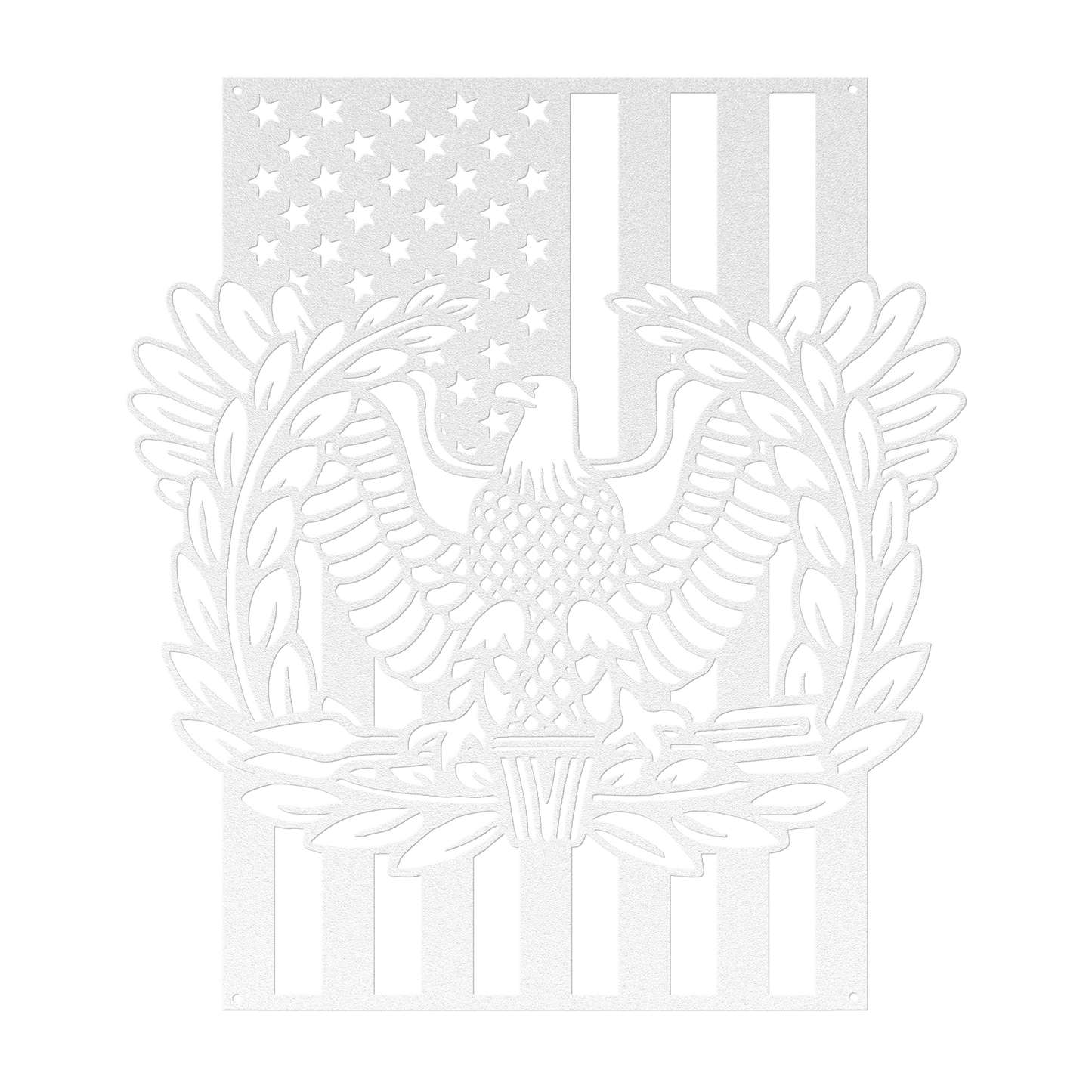 Warrant Officer Rising Eagle Tribute Metal Wall Art | American Flag - MAIKERU STUDIO