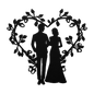 Wedding Heart Metal Wall Art - MAIKERU STUDIO