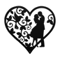 Wedding Heart With Hummingbird Metal Wall Art - MAIKERU STUDIO