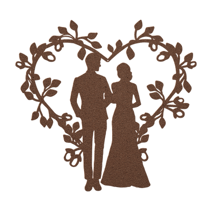 Wedding Heart Metal Wall Art - MAIKERU STUDIO