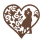 Wedding Heart With Hummingbird Metal Wall Art - MAIKERU STUDIO