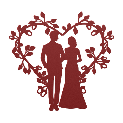 Wedding Heart Metal Wall Art - MAIKERU STUDIO