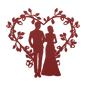 Wedding Heart Metal Wall Art - MAIKERU STUDIO