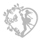 Wedding Heart With Butterfly Metal Wall Art - MAIKERU STUDIO